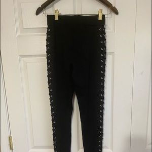 Side lace up leggings